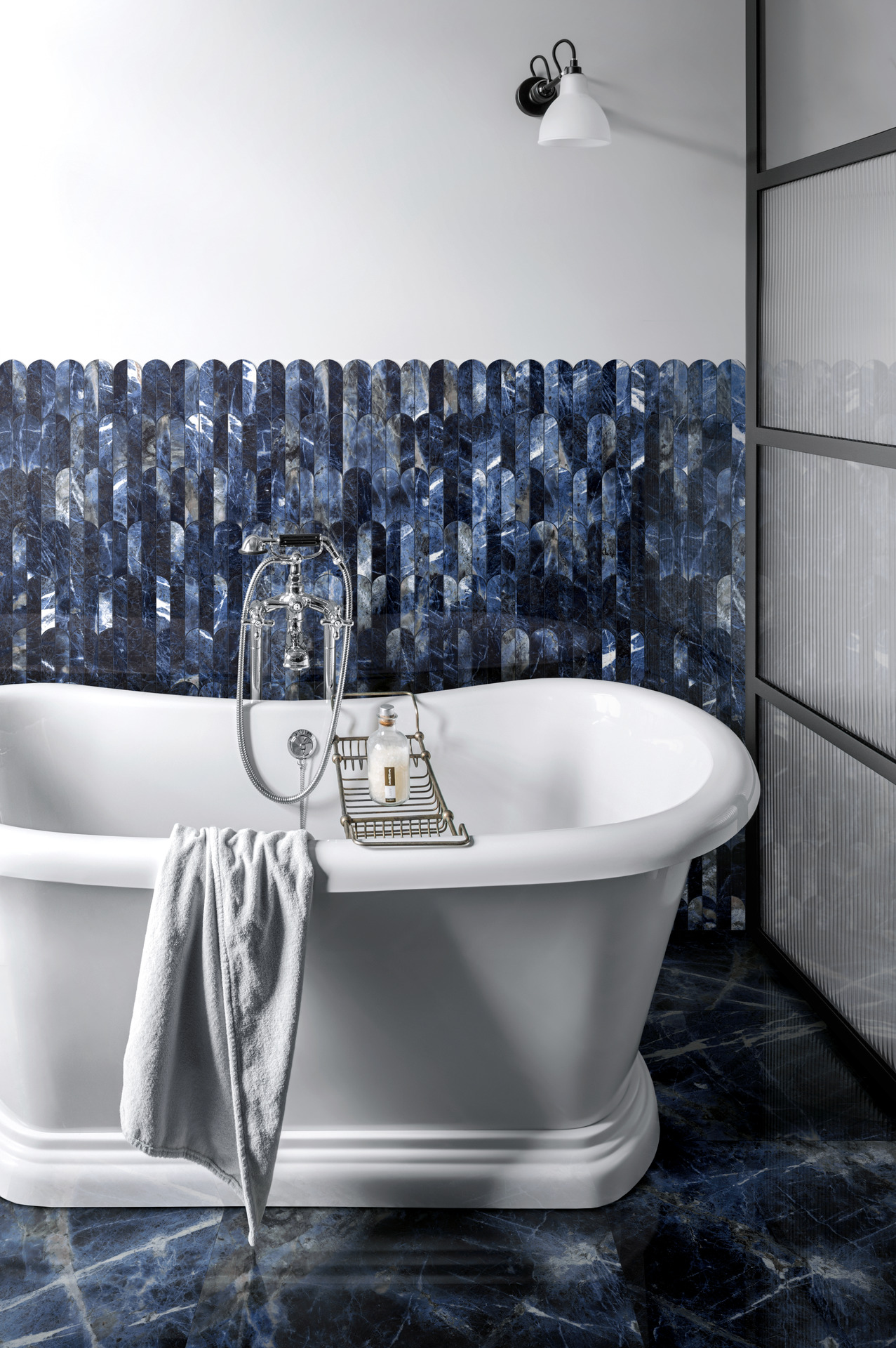 Zellige tiles in a luxury bathroom